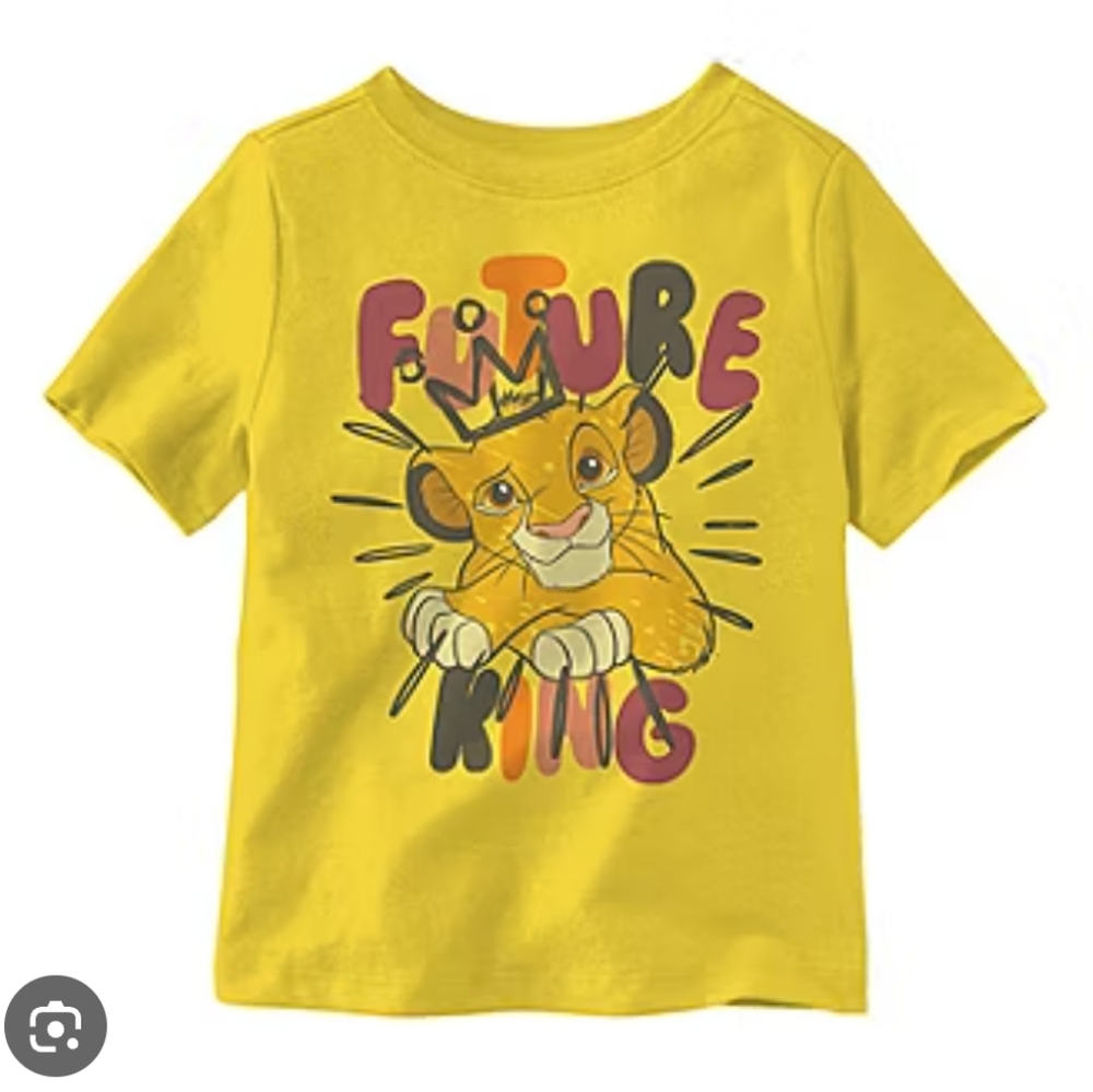 NWT Yellow Future King Disney The Lion King Kids Little Boy T-Shirt. Sz: M